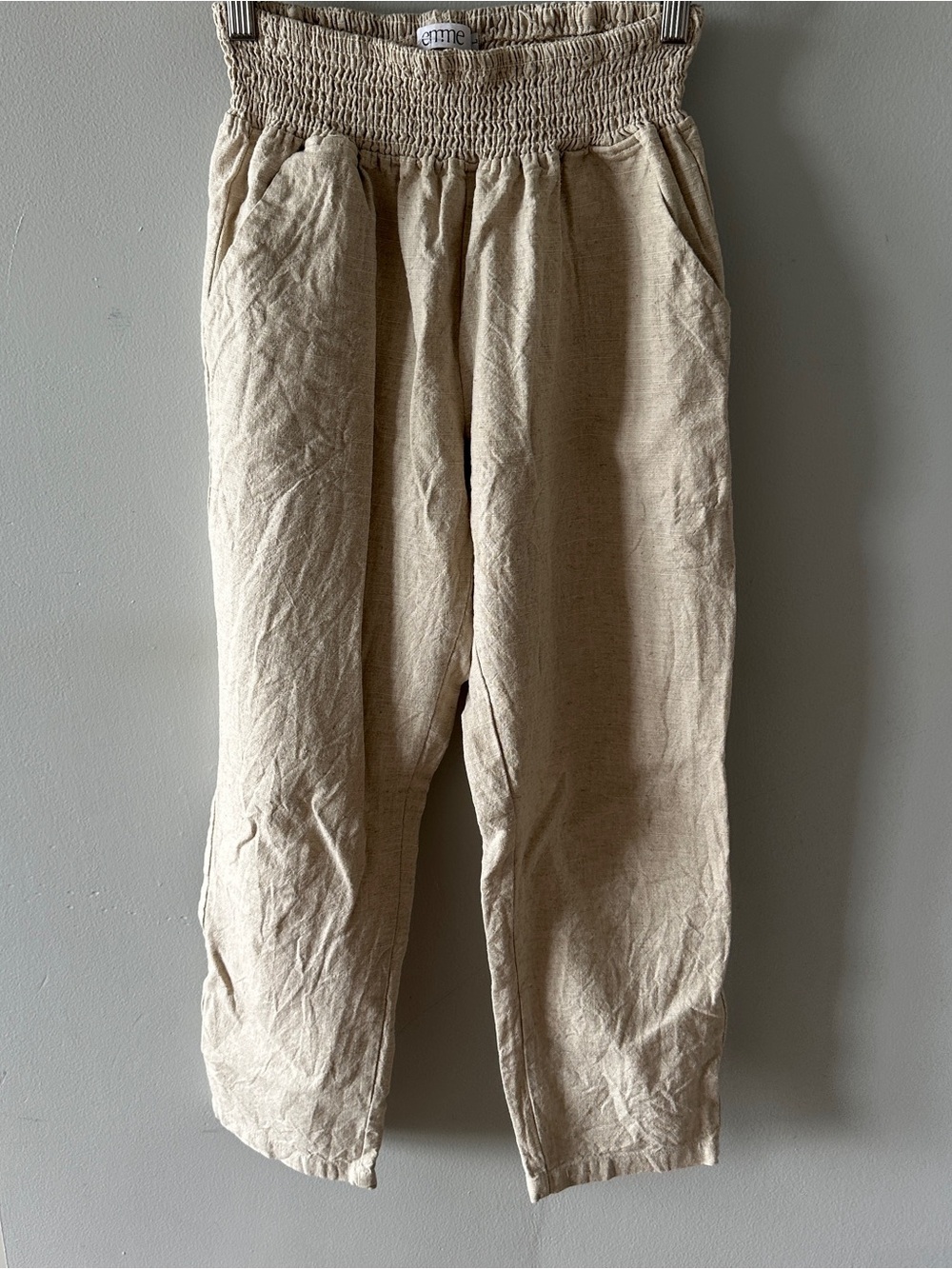 Emme Everyday Transitional Smocked Linen Pant - Picture 11 of 13